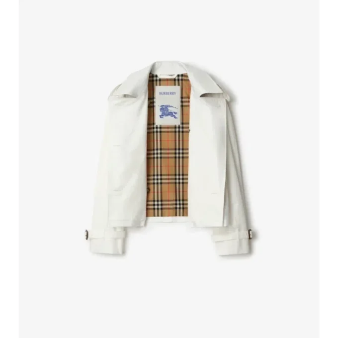 Cropped Tropical Gabardine Mayfair Trench Jacket