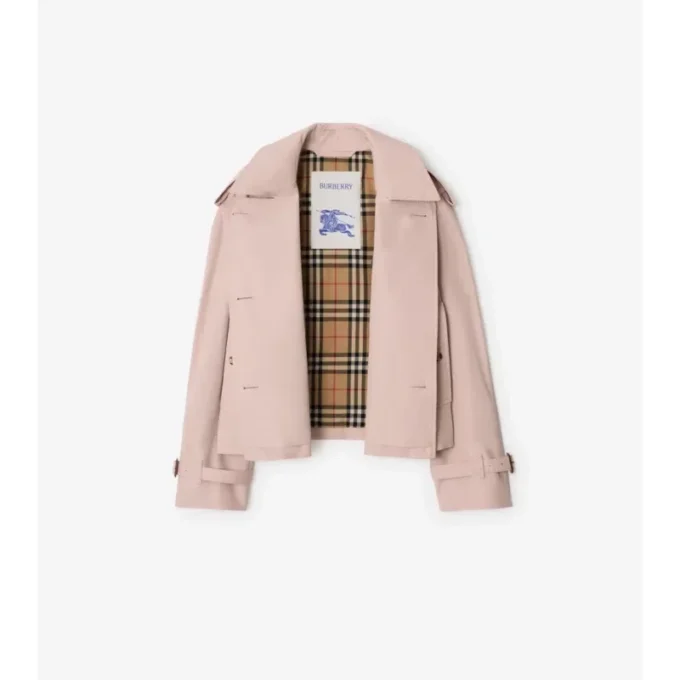 Cropped Tropical Gabardine Mayfair Trench Jacket