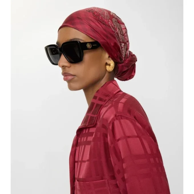 Crystal Ekd Check Silk Scarf