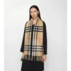 Crystal Gradient Check Cashmere Scarf