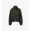 Cursive Logo Leather Jacket
