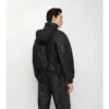 Cursive Logo Leather Jacket