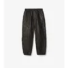 Cursive Logo Leather Trousers