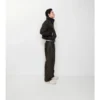 Cursive Logo Leather Trousers