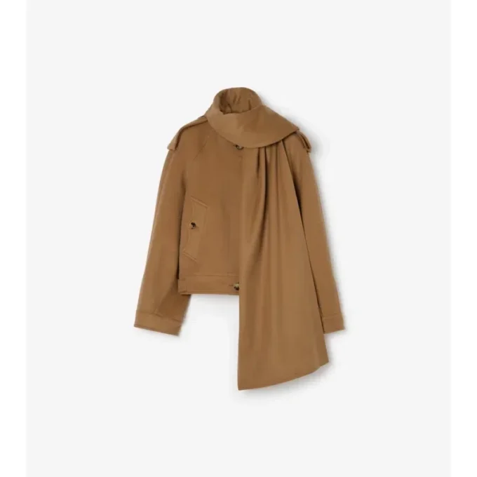 Detachable Scarf Cashmere Jacket