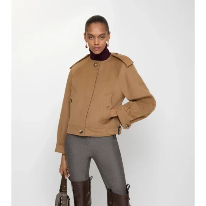 Detachable Scarf Cashmere Jacket