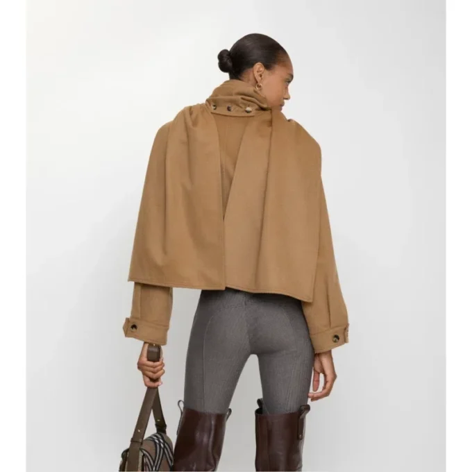 Detachable Scarf Cashmere Jacket