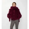 Detachable Scarf Shearling Jacket