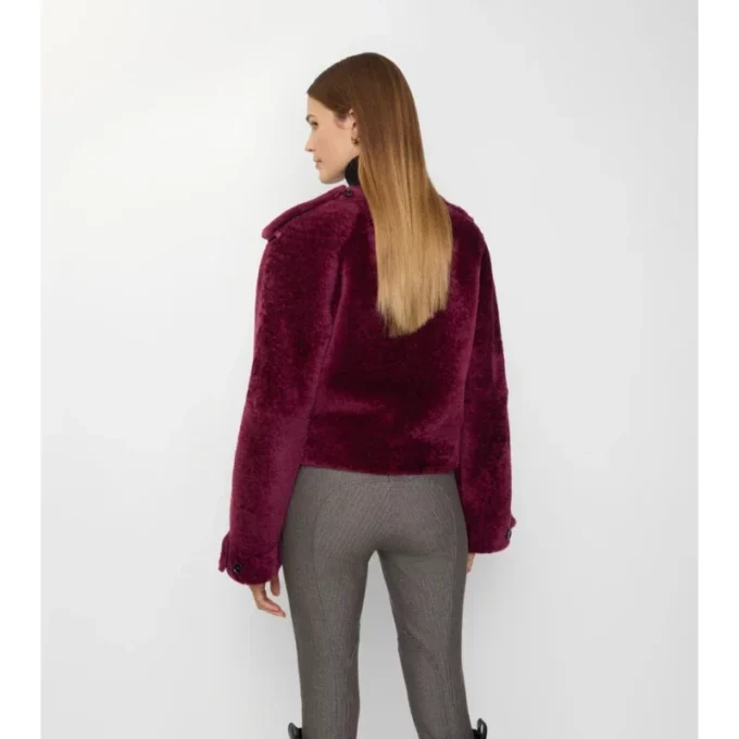 Detachable Scarf Shearling Jacket
