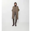 Detachable Scarf Wool Blend Jacket