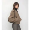 Detachable Scarf Wool Blend Jacket