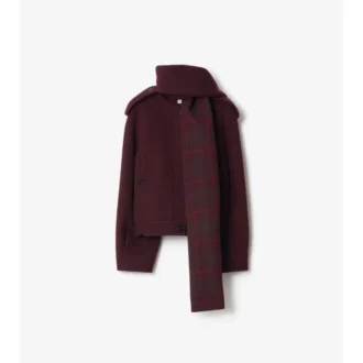 Detachable Scarf Wool Jacket