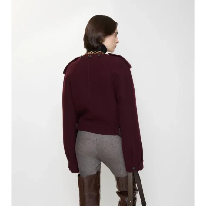 Detachable Scarf Wool Jacket
