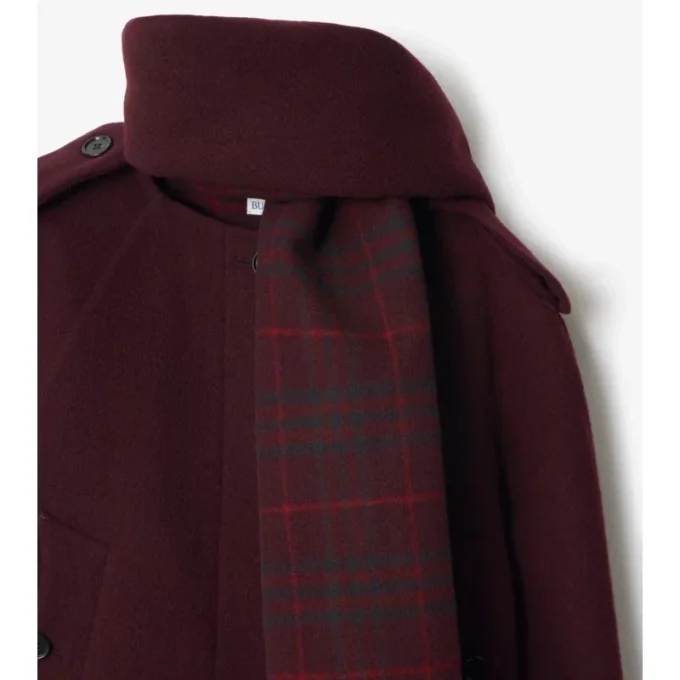 Detachable Scarf Wool Jacket