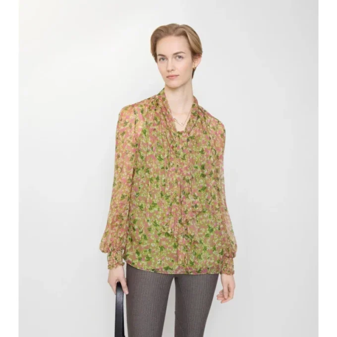 Ditsy Floral Silk Blouse