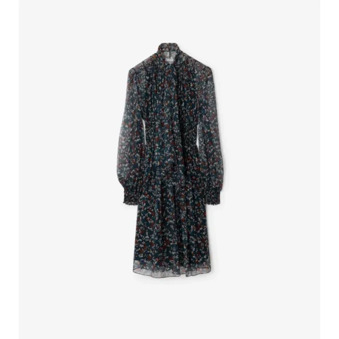 Ditsy Floral Silk Dress