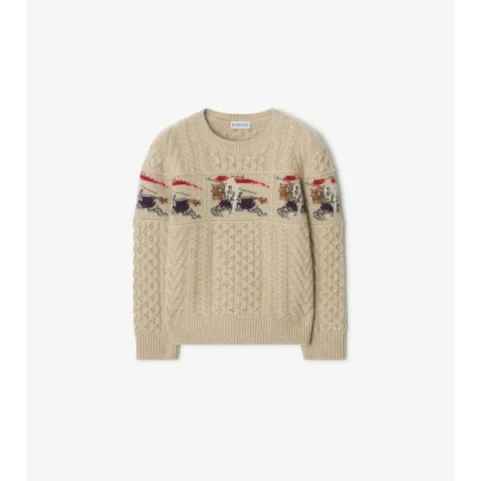 Ekd Aran Knit Wool Cashmere Sweater