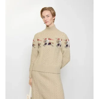 Ekd Aran Knit Wool Sweater