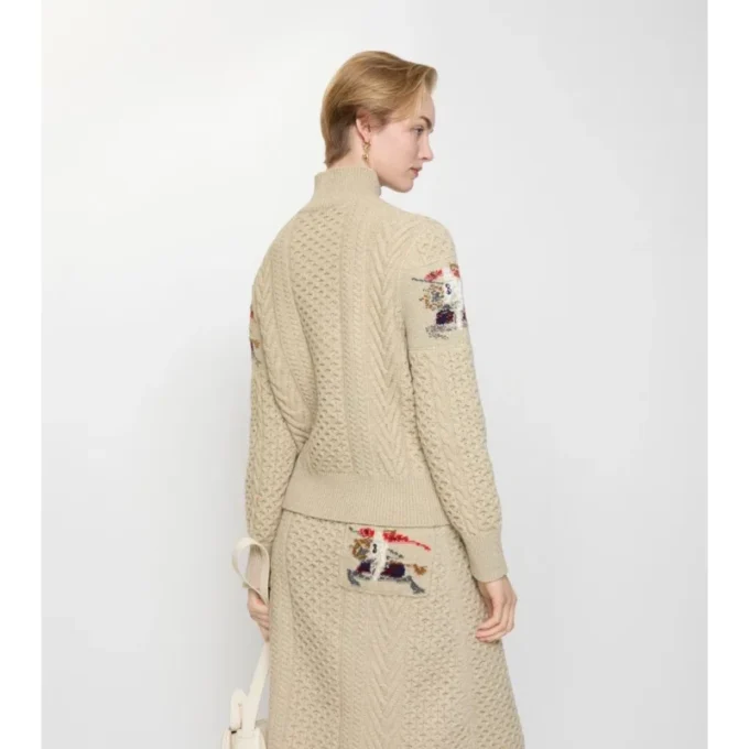 Ekd Aran Knit Wool Sweater
