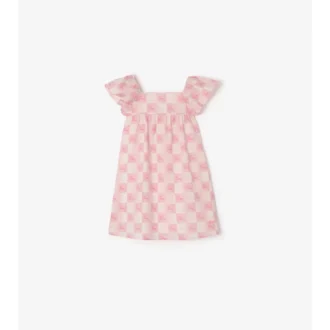 Ekd Checkerboard  Cotton Dress