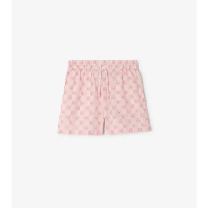 Ekd Checkerboard  Cotton Poplin Shorts