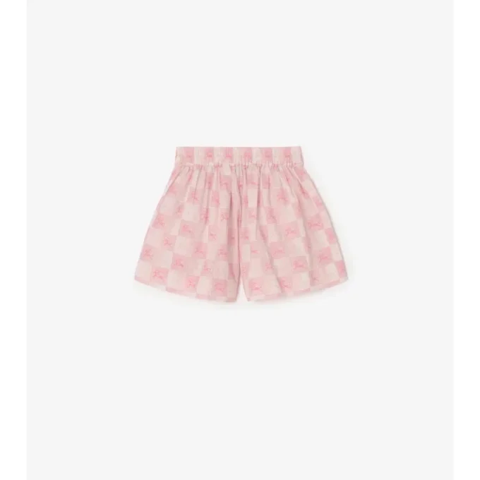 Ekd Checkerboard Cotton Shorts