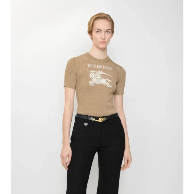 Ekd Metallic Wool Blend Top