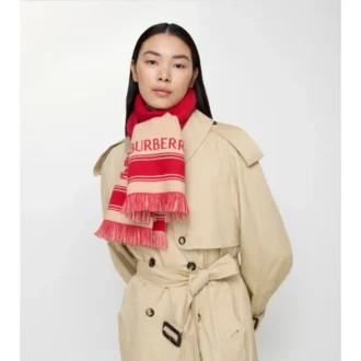 Ekd Striped Wool Scarf