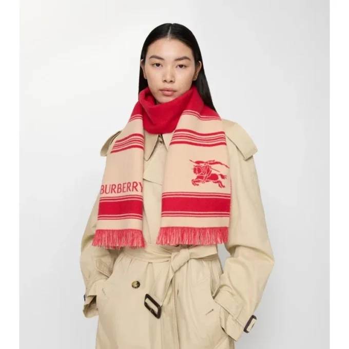 Ekd Striped Wool Scarf
