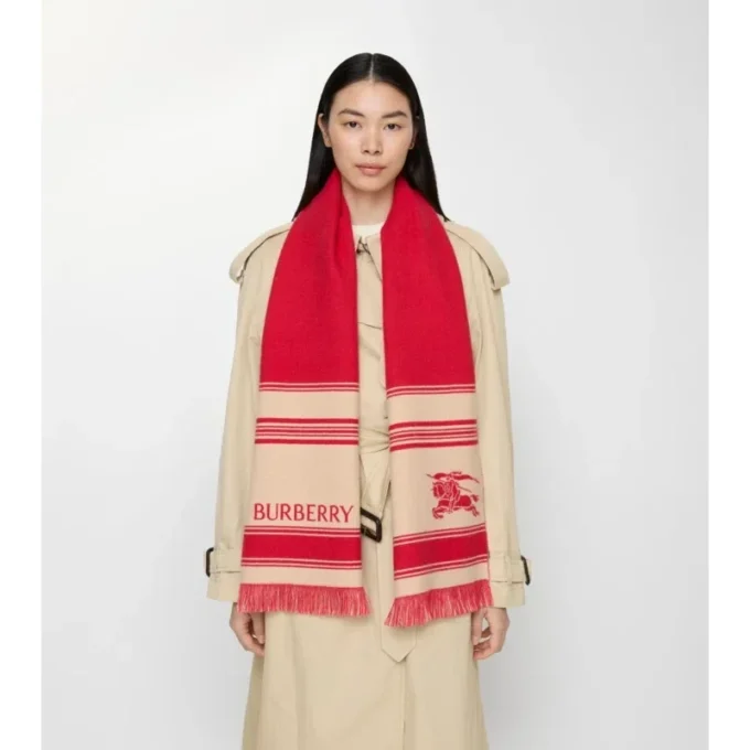Ekd Striped Wool Scarf