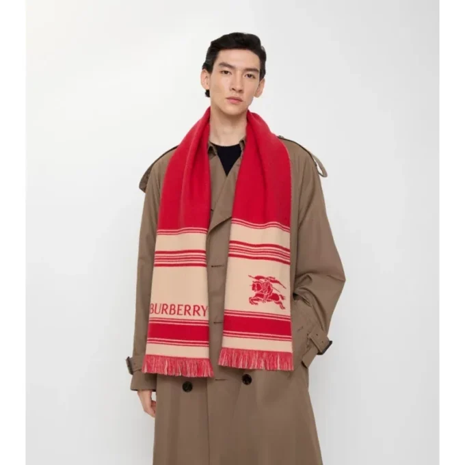 Ekd Striped Wool Scarf