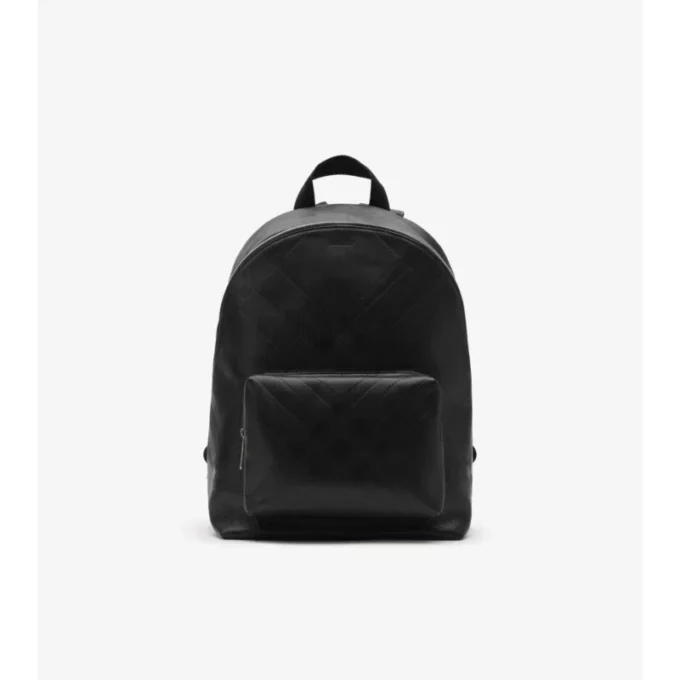 Embossed Check Backpack