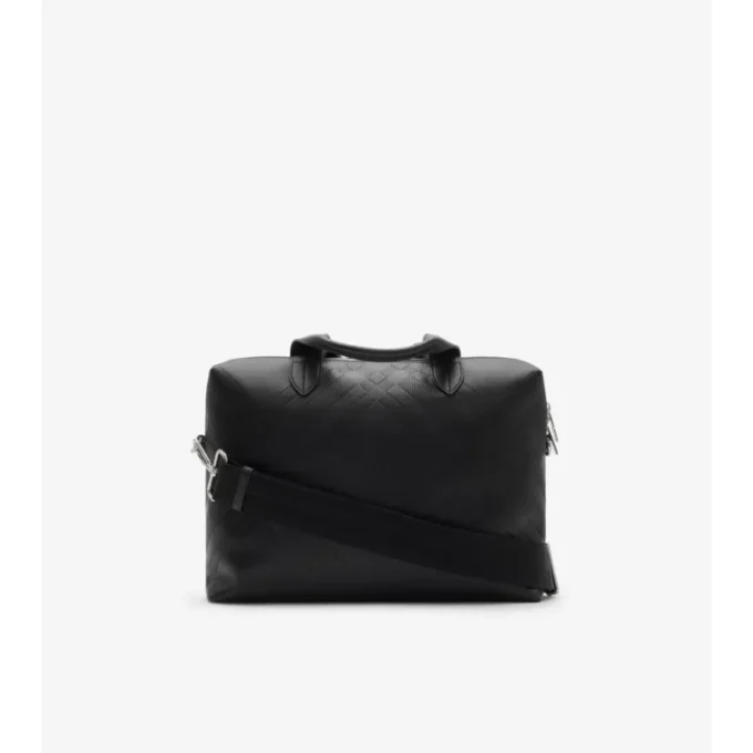 Embossed Check Briefcase