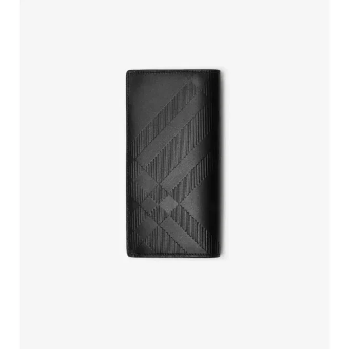 Embossed Check Continental Wallet