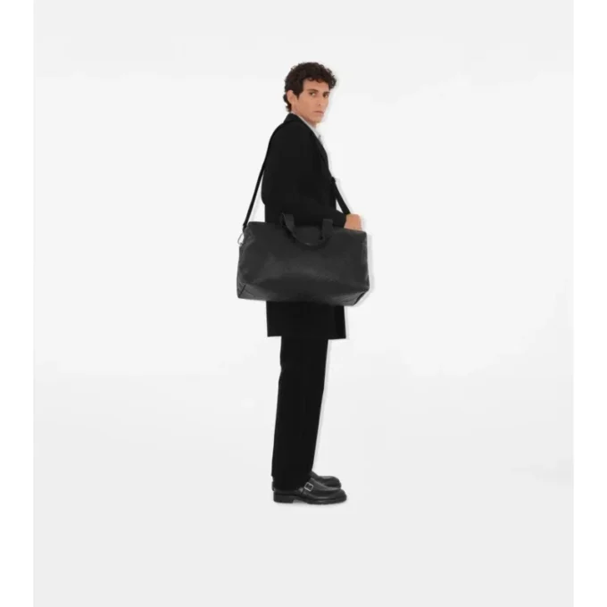 Embossed Check Duffle Bag