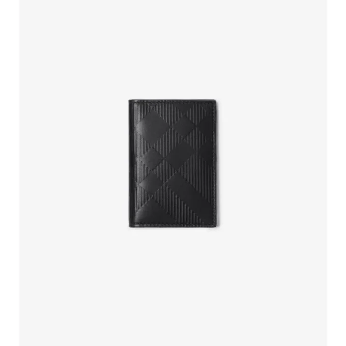 Embossed Check Folding Card Case