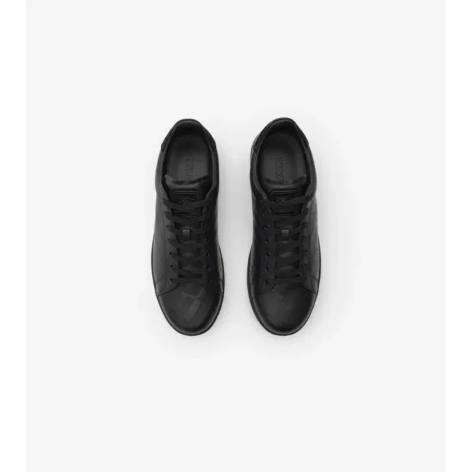 Embossed Check Leather Set Sneakers 