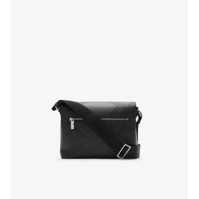 Embossed Check Messenger Bag 