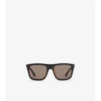 Embossed Check Square Sunglasses