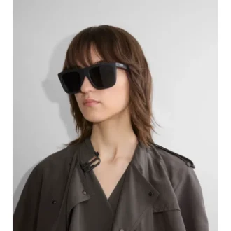 Embossed Check Square Sunglasses
