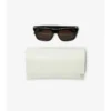 Embossed Check Square Sunglasses