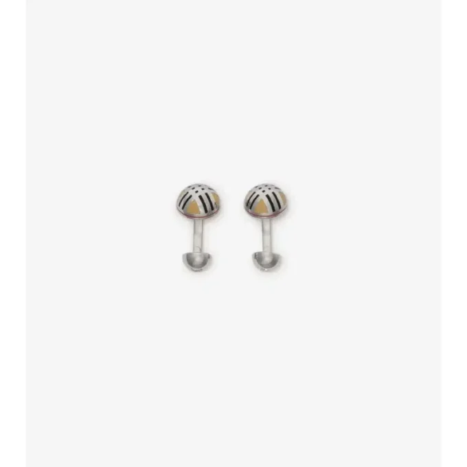 Enamel Check Cufflinks