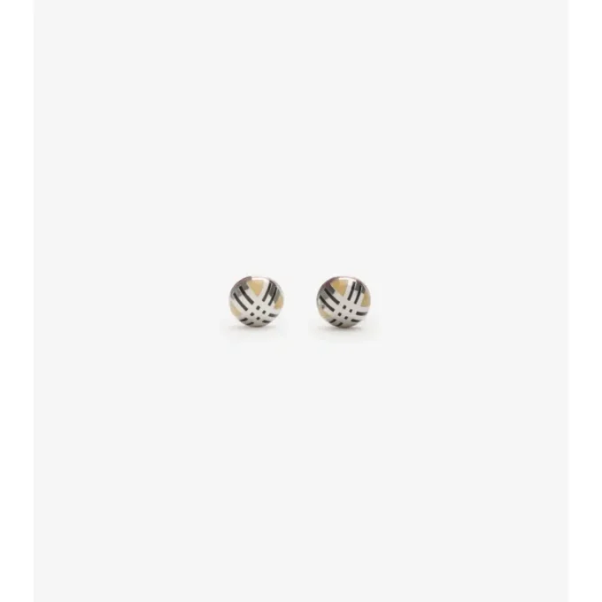 Enamel Check Cufflinks