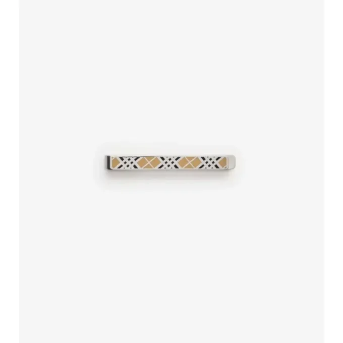 Enamel Check Tie Bar