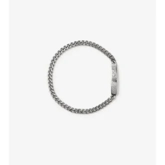 Engraved Check Chain Bracelet