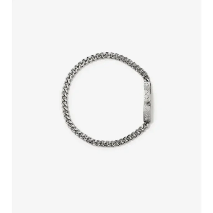 Engraved Check Chain Bracelet