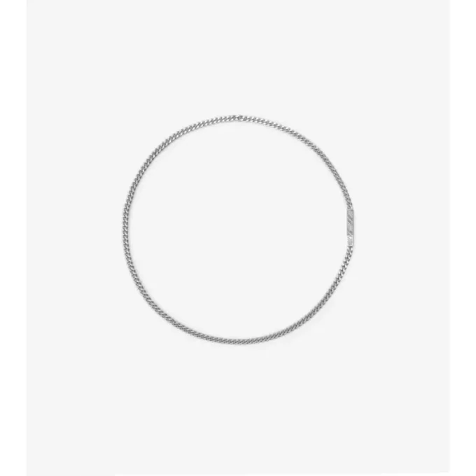 Engraved Check Chain Necklace