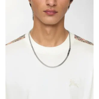 Engraved Check Chain Necklace