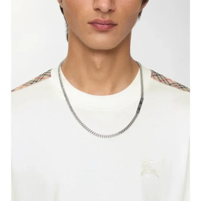 Engraved Check Chain Necklace