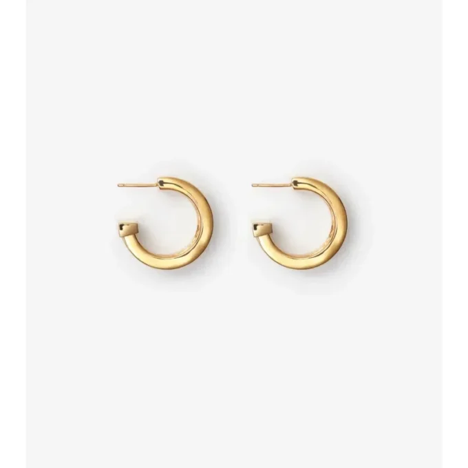 Engraved Check Hoop Earrings
